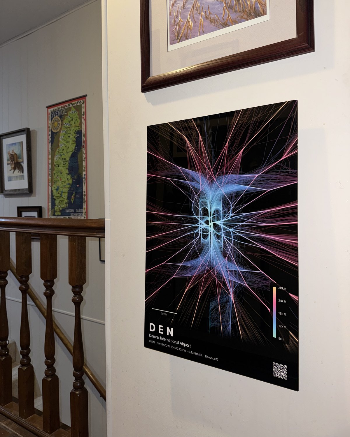 Customer photo of the DEN flight path map